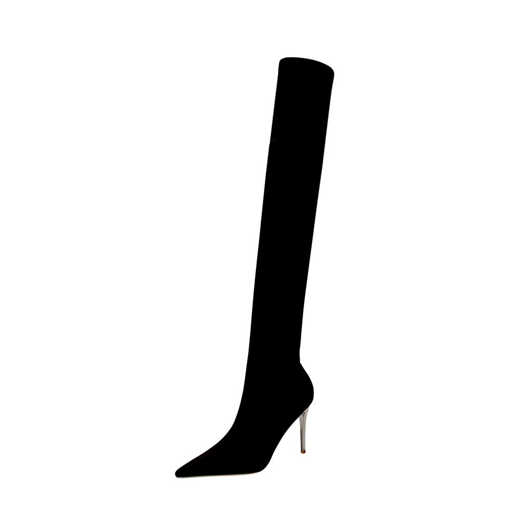 Stiletto Pointed Toe Over-the-Knee Boots- Kia Day Design- {{Product type}}