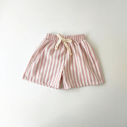 Childrens Linen Pants Pink