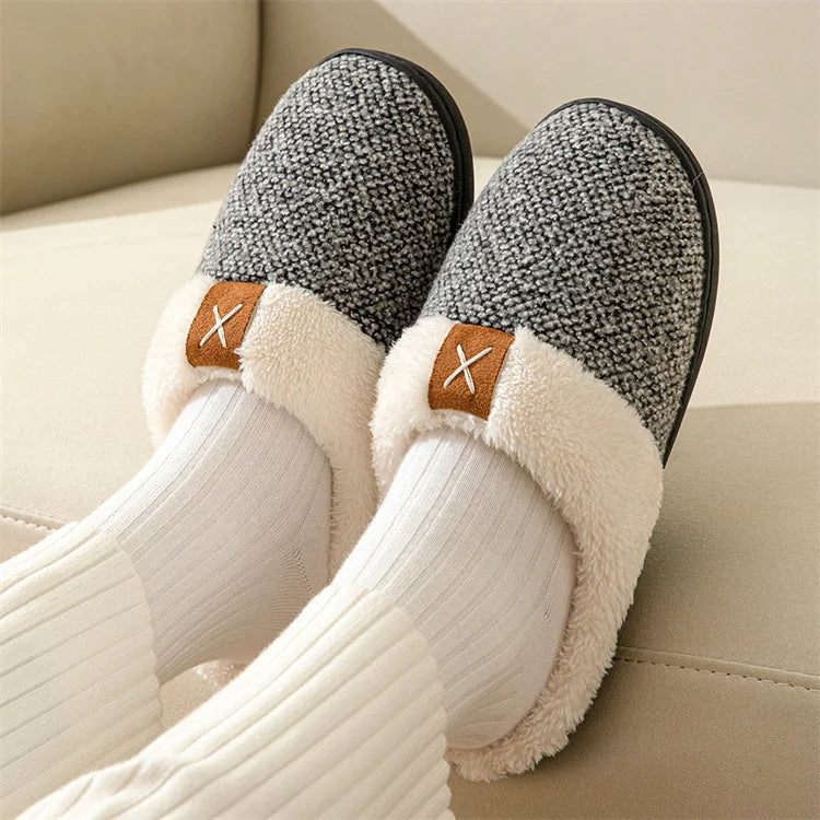 Home Slipper Plush Slides Indoor Slipper With Memory Foam