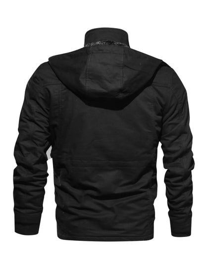 Men's Plus Size Zip Up Warm Winter Coat - -