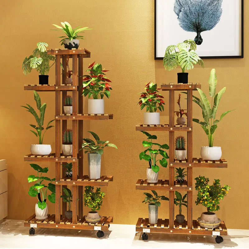 Foldable Home Decoration Wood Stand Storage Rack Household Decorative