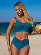 Twist Front High Waisted Swim Set- Shopimist- {{Product type}}