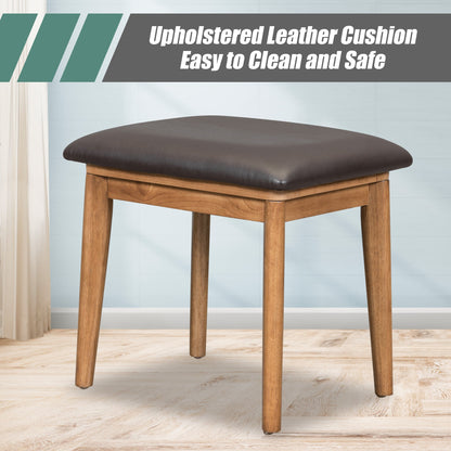 Classic Wood Flip-Top Vanity & Stool Set (43" Width) - - Table