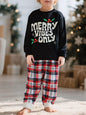 Children's Merry Vibes Only Christmas Pajama Set - Black -