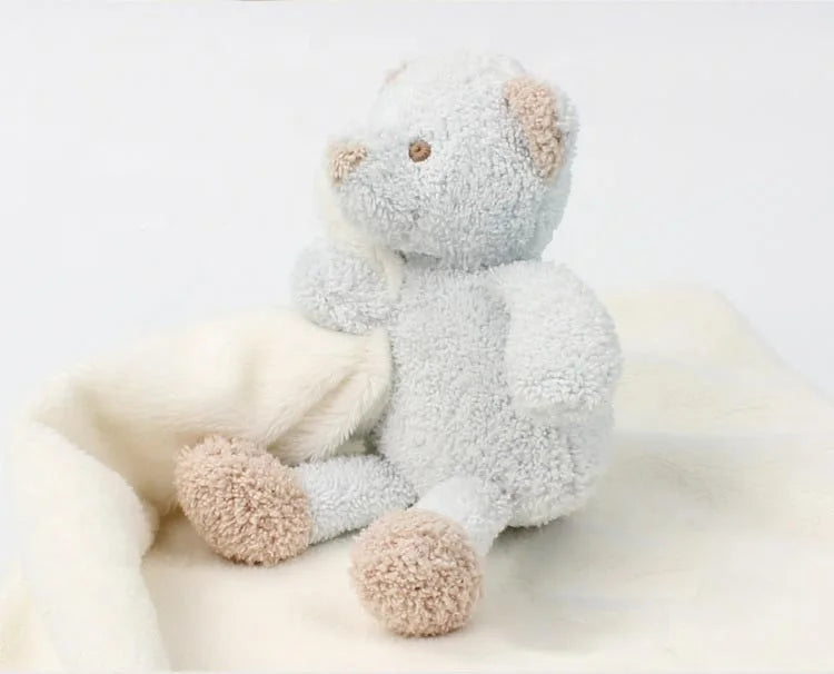 Newest Teddy Bear  Baby Soft Toy Blankets Security Baby Blanket With Plush Toy