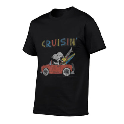 Peanuts Snoopy And Woodstock Cruisin  Soft T-Shirt- Velarayx- {{Product type}}