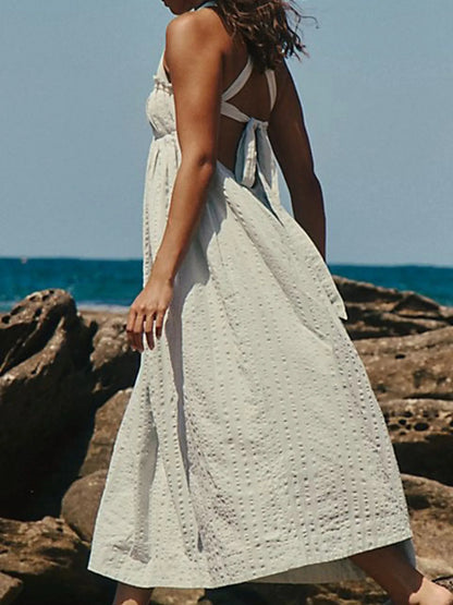 Sweetheart Neck Midi Dress - -