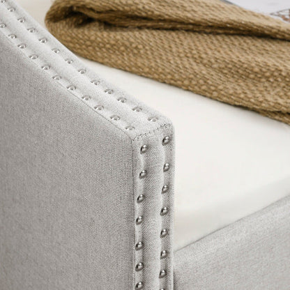 The Double Sofa Bed Has A Double Roller Upholstered Tufted Sofa Bed - - sofa bed