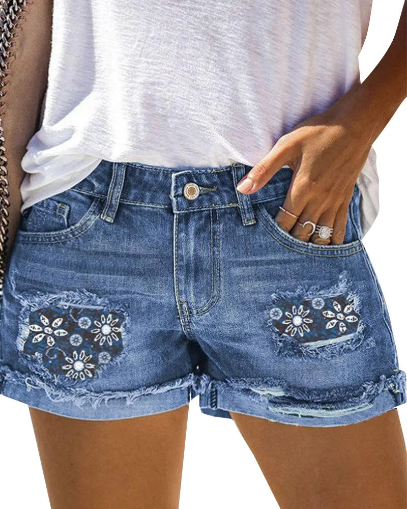 Short Casual Summer Denim Shorts for Women