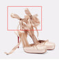 Pig Nose Bow Stiletto Sandals