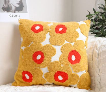 Luxury Poppy Embroidered Pillow Covers