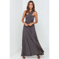 Long Wrap Dress - Dark Gray Medium - dress