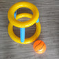 Inflatable Basketball Hoop for Pool Games Outdoors - Yellow no printing basketball stand +1 ball - pool toy