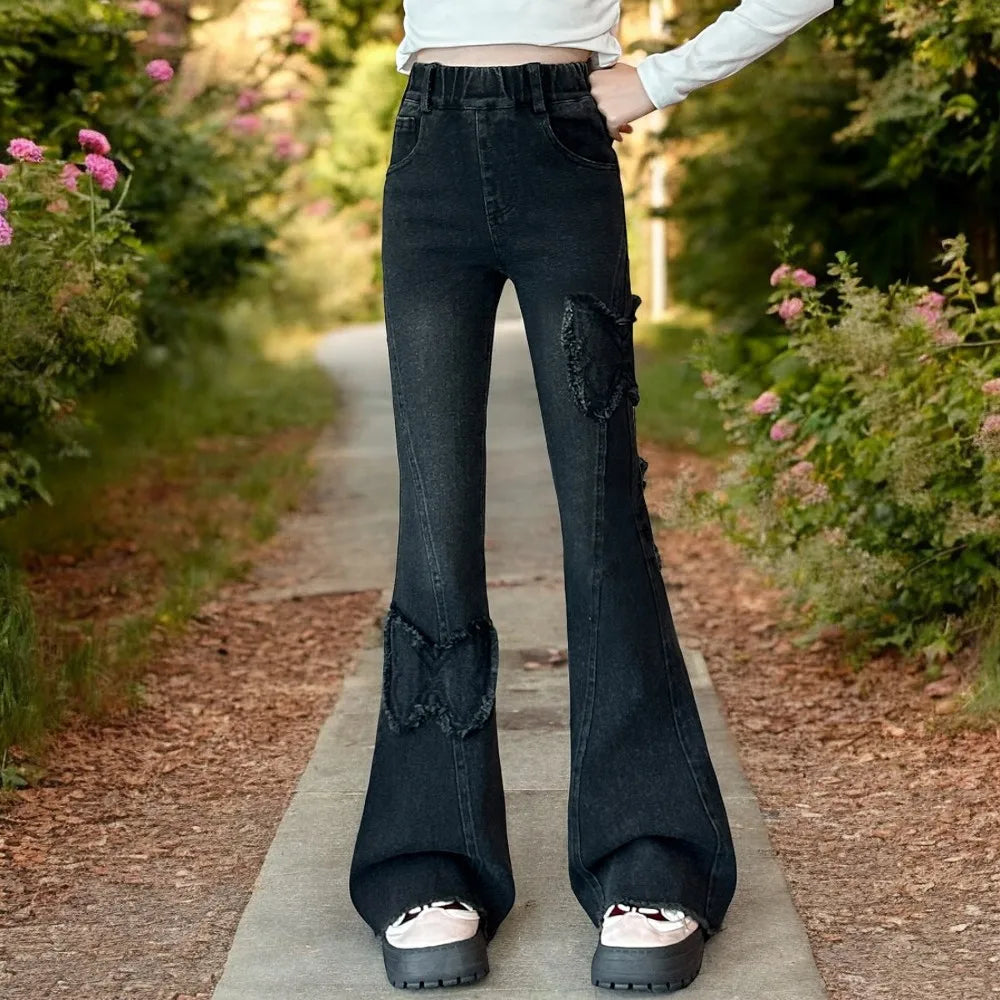 Girls Bell-Bottomed Flare Jeans