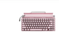 Retro Typewriter Mechanical Keyboard - pink - keyboard