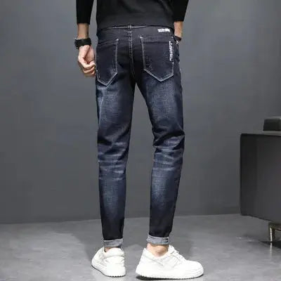 Jeans Men's Spring and Autumn With Slim Feet