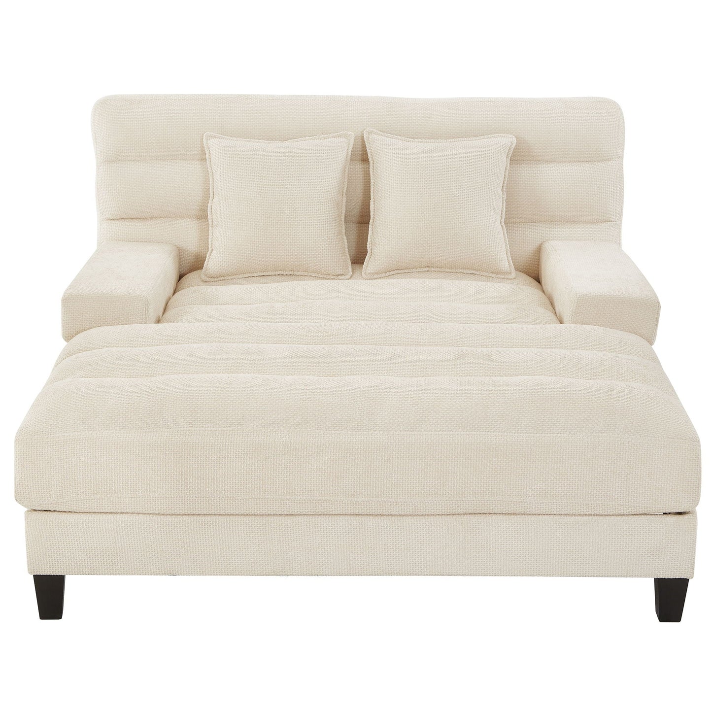 Chaise Bed Lounge Sofa Chair With Adjustable Backrest And LED Light Strip- Unique Piece Furniture- {{Product type}}