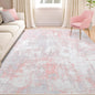 Distressed Pink Abstract Washable Non-Slip - Kia Day Design