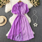 Woman Short Sleeve Shirt Dress