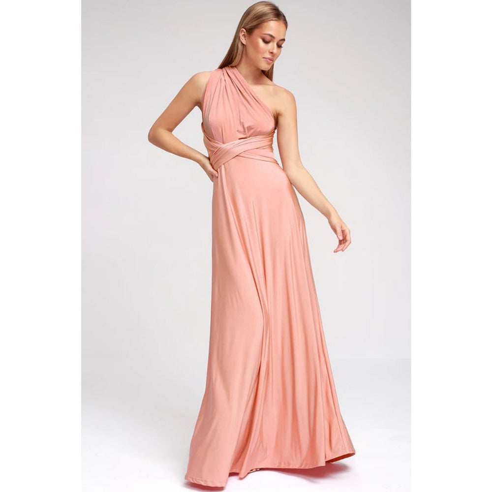 Long Wrap Dress - - dress
