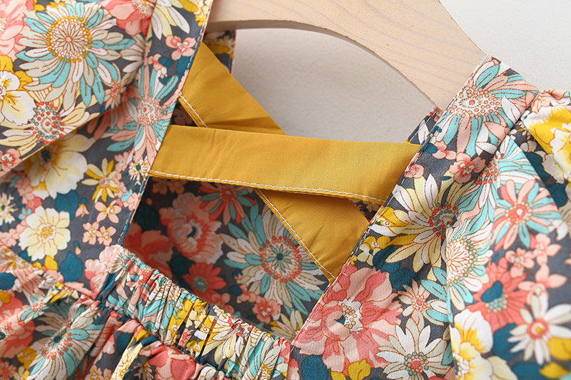 Summer Floral Princess Dress - - dress