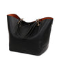 Vintage Womens Bucket Handbag Set - Black - handbag