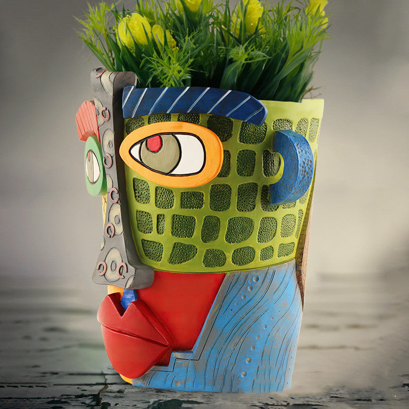 Outdoor Courtyard Crafts Funny Flowerpot Decoration - - 0