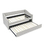 The Double Sofa Bed Has A Double Roller Upholstered Tufted Sofa Bed - Beige - sofa bed