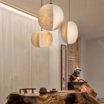 Modern Wabi-Sabi Lantern Pendant Light