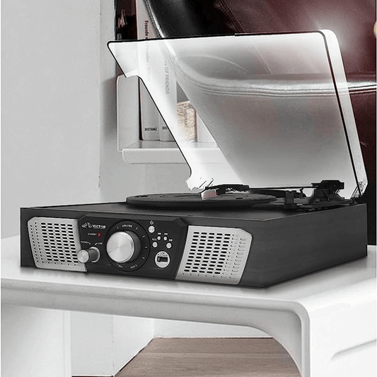 Victor Lakeshore 5-in-1 Hybrid BT Turntable System Black - Refurbished - - Turntables