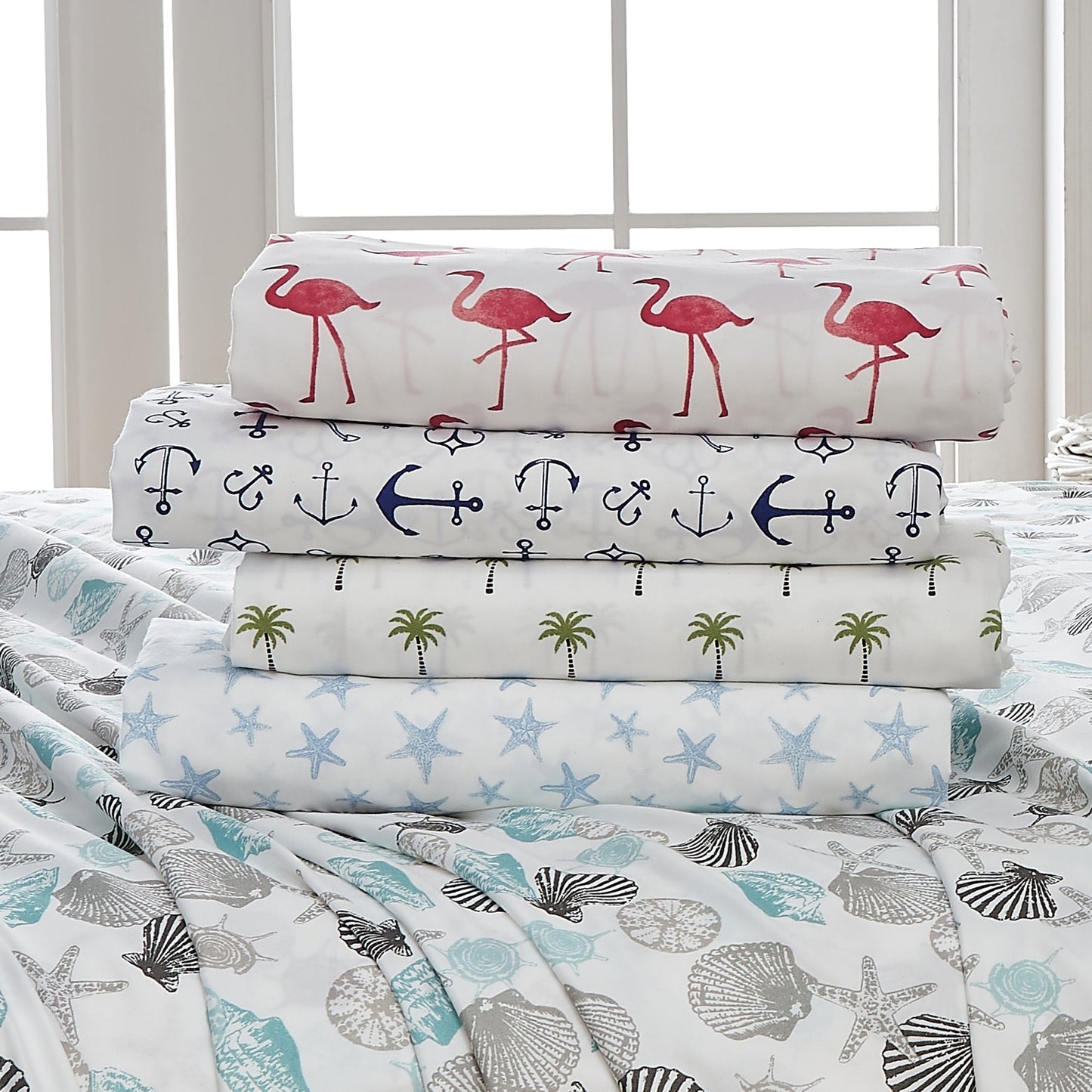 Coastal Printed Sheet Set - Newport Collection - - Bed Sheets