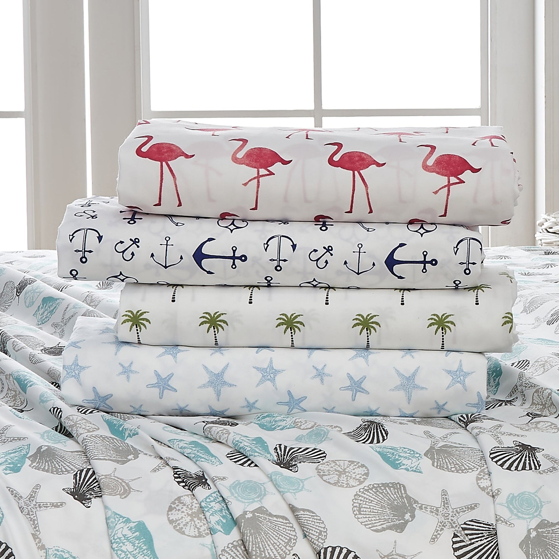 Coastal Printed Sheet Set - Newport Collection - - Bed Sheets