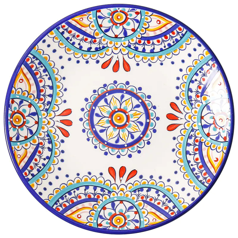 Mediterranean Ceramic Plate Set for Home Dining Kia Day Design