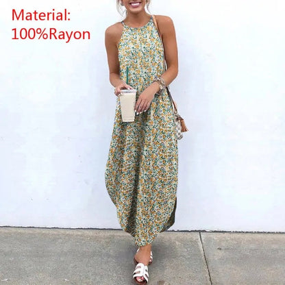 Sleeveless Summer Long Dresses - Kia Day Design