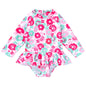 YOUNGER TREE Toddler Girls Long Sleeve Girls One Piece Swimsuit - Red Flower2 2-3T - baby swimsuit