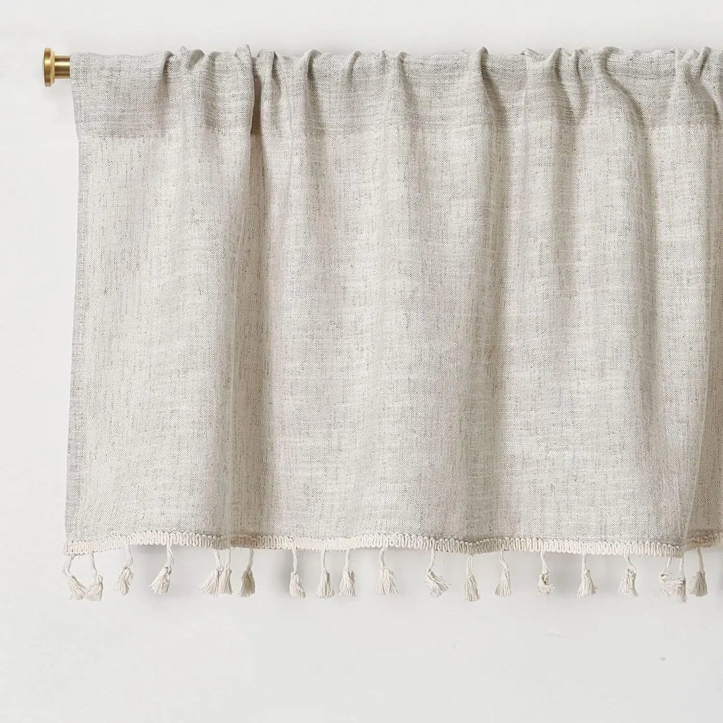 Beige Solid Color Half Curtain - Kia Day Design