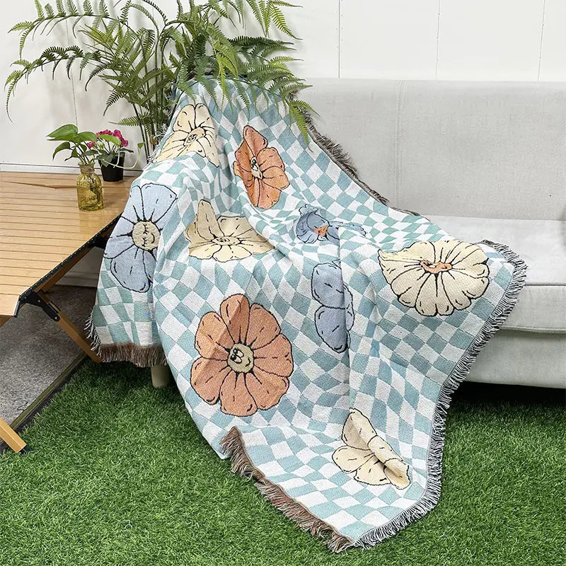 Bohemian Sofa Blanket - Premium Cotton Throw (In Stock) Kia Day Design