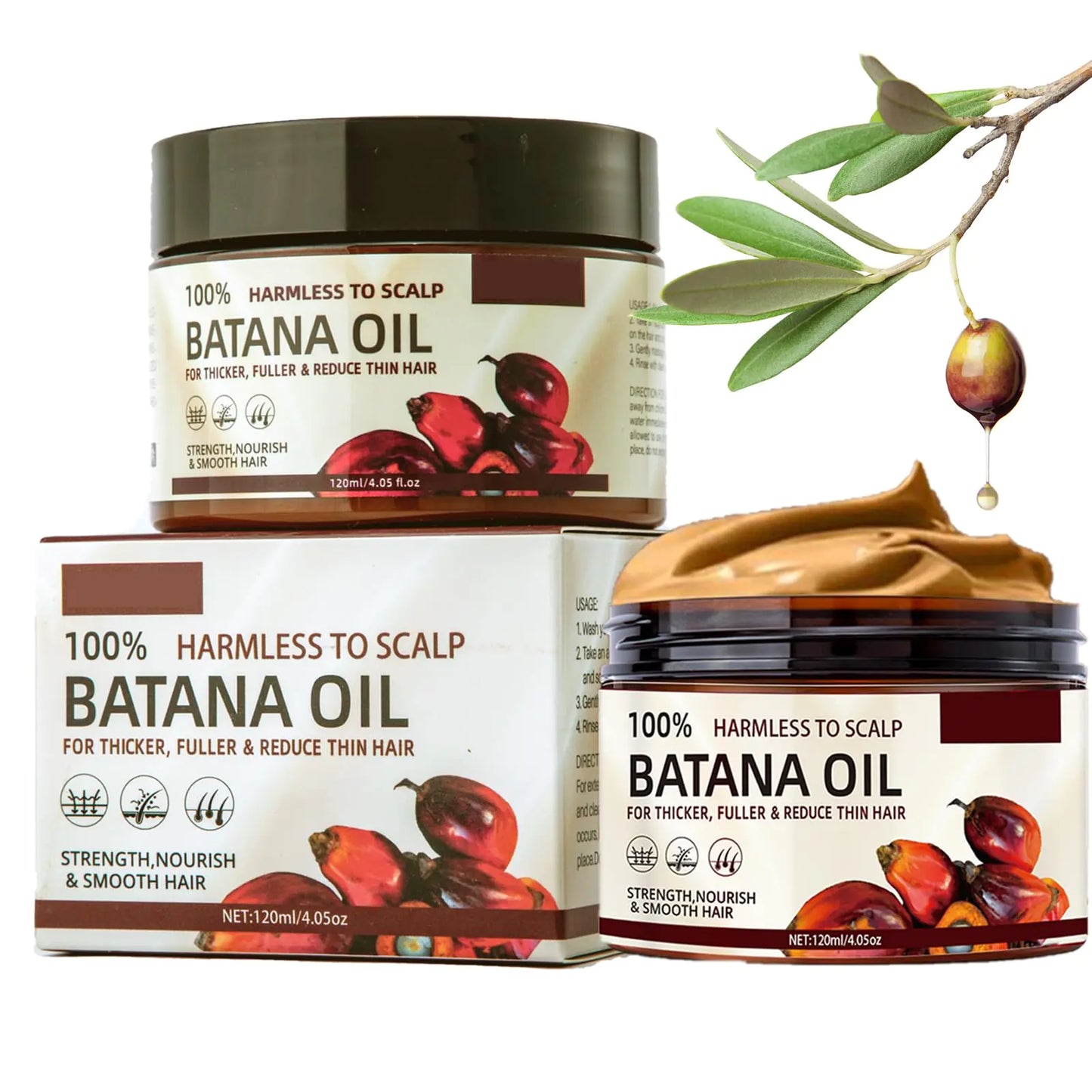 NEWUREHO Batana Oil for Hair Growth 2 Bottles Vitalix Batana Oil - 100% Unrefined Natural Batana Oil Revitalized Hair Strength Organic Raw Batana Conditioner For Men and Women Kia Day Design