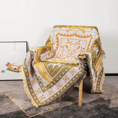 Bohemian Sofa Blanket - Premium Cotton Throw (In Stock) Kia Day Design