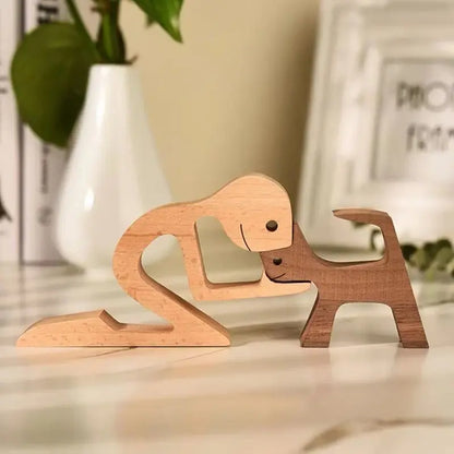 Handcrafted Wooden Puppy Figurine A5