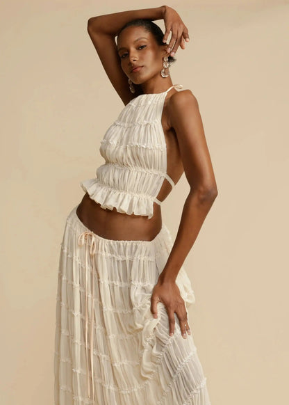Womens Lace-Up Sleeveless Tank Top - Kia Day Design
