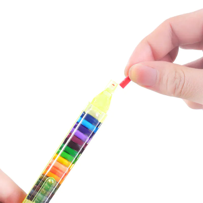 Creative Rainbow Coloring Pens - 20 Color Art Set - - crayon pen