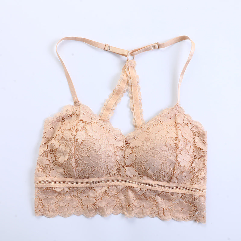 Comfortable Seamless Ladies Embroidery Lace Bra