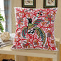 Embroidered Throw Pillow Cover 18x18inch Bird Floral Pillowcase 100% Cotton