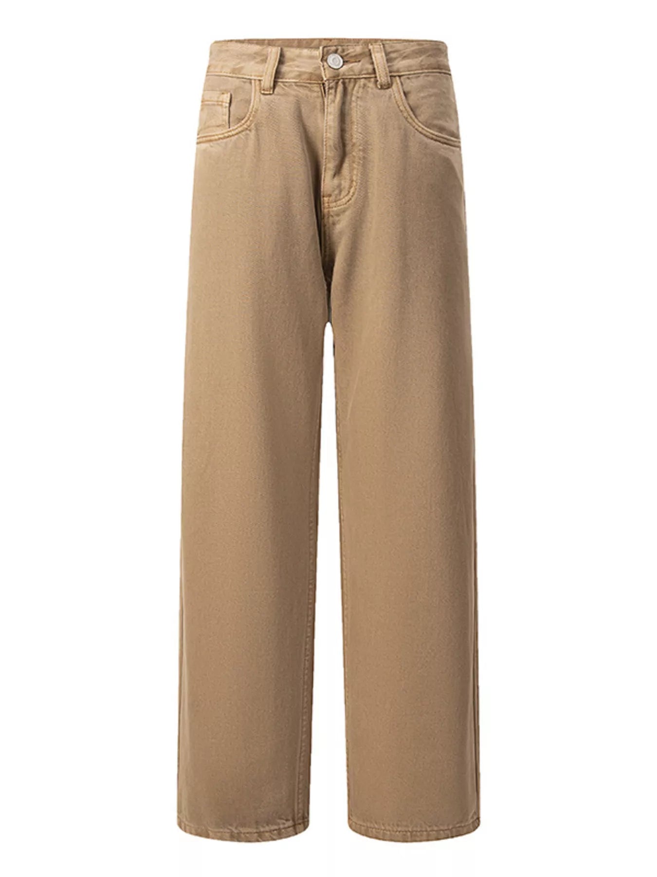 Men's Vintage Wash Wide Leg Jeans - -