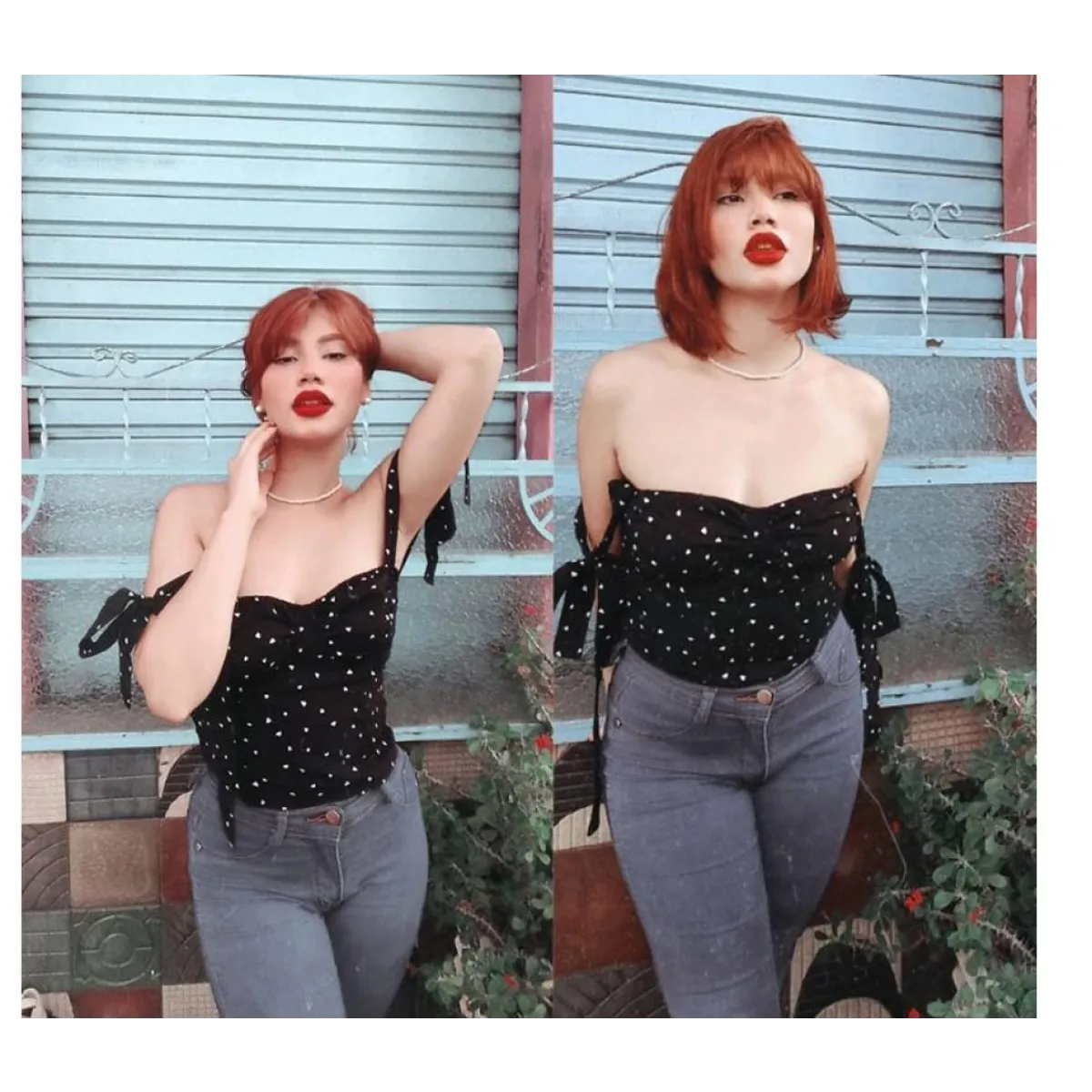 Lace Up Crop Tops - -
