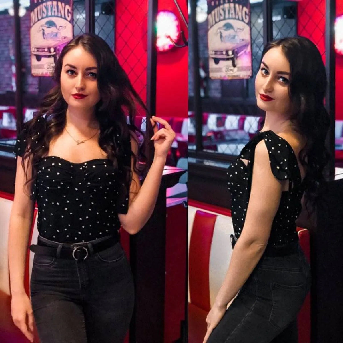 Lace Up Crop Tops - -