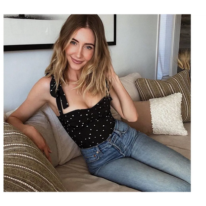 Lace Up Crop Tops - -