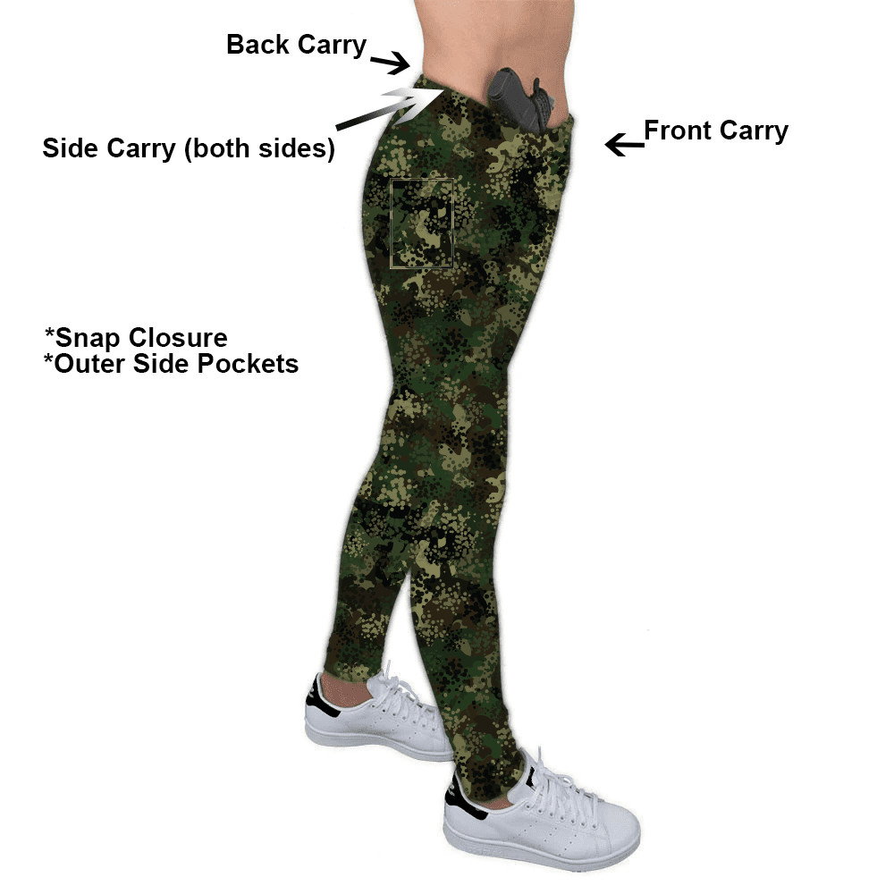 Concealed Carry Green Camo 230 gsm - Full Length - Full Green Camo - Apparel