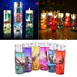Candle Color Fragrance Smokeless Candle Ocean Shell Jelly Candle Scented Pillar Candles Ocean Scented Candles Long Lasting Blue Candles for Home Scented Candles ForWedding Valentine's Day Christmas - 4pcs - STCN8588JDFHNN